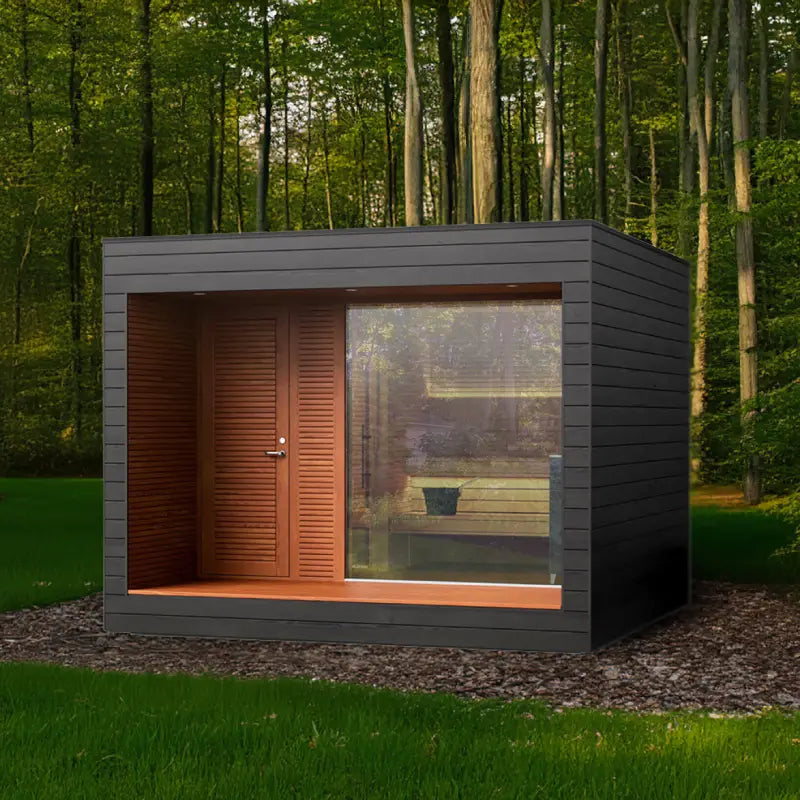 Auroom Natura Modern Outdoor Sauna with Changing Room