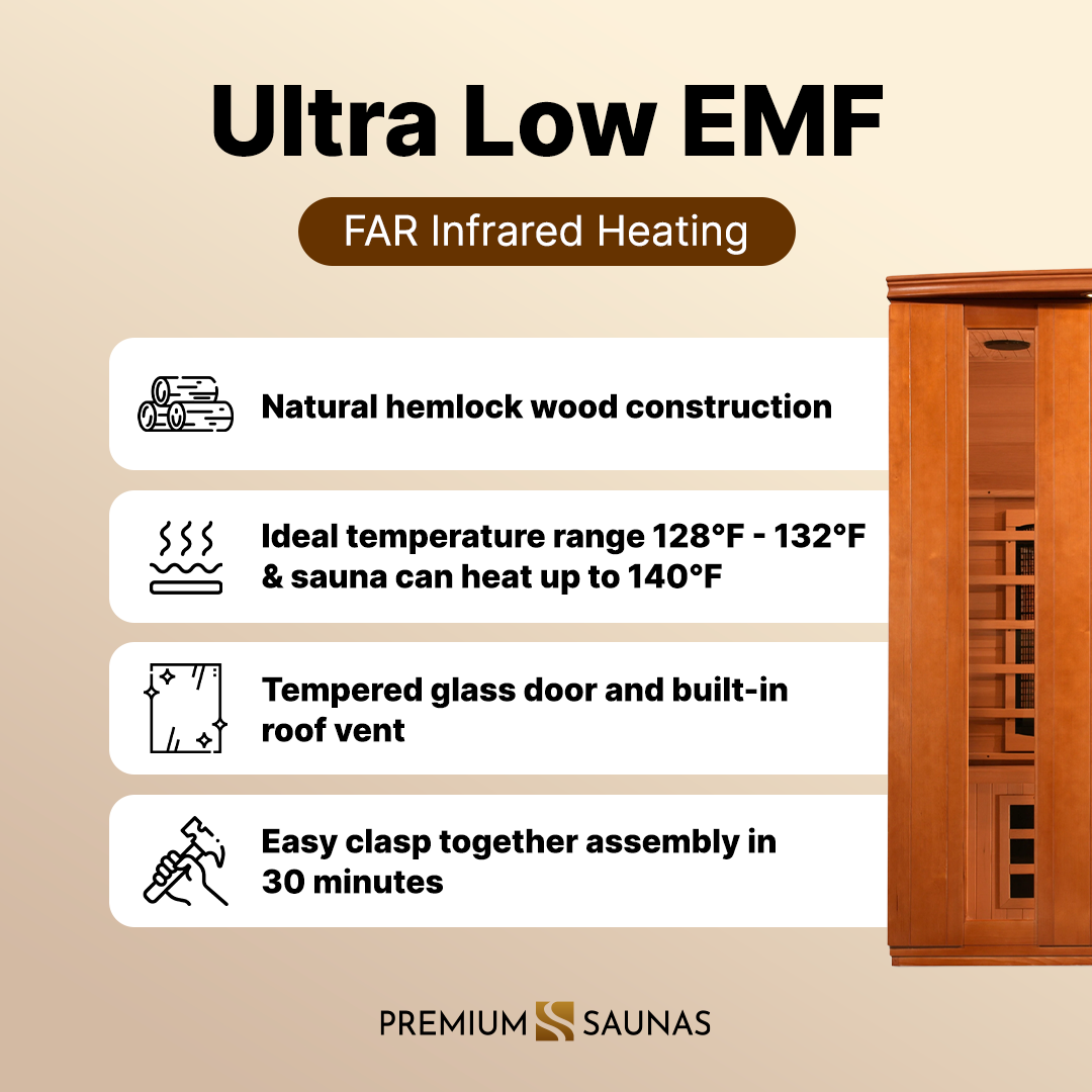 Dynamic Lugano 3-person Ultra Low EMF FAR Infrared Sauna