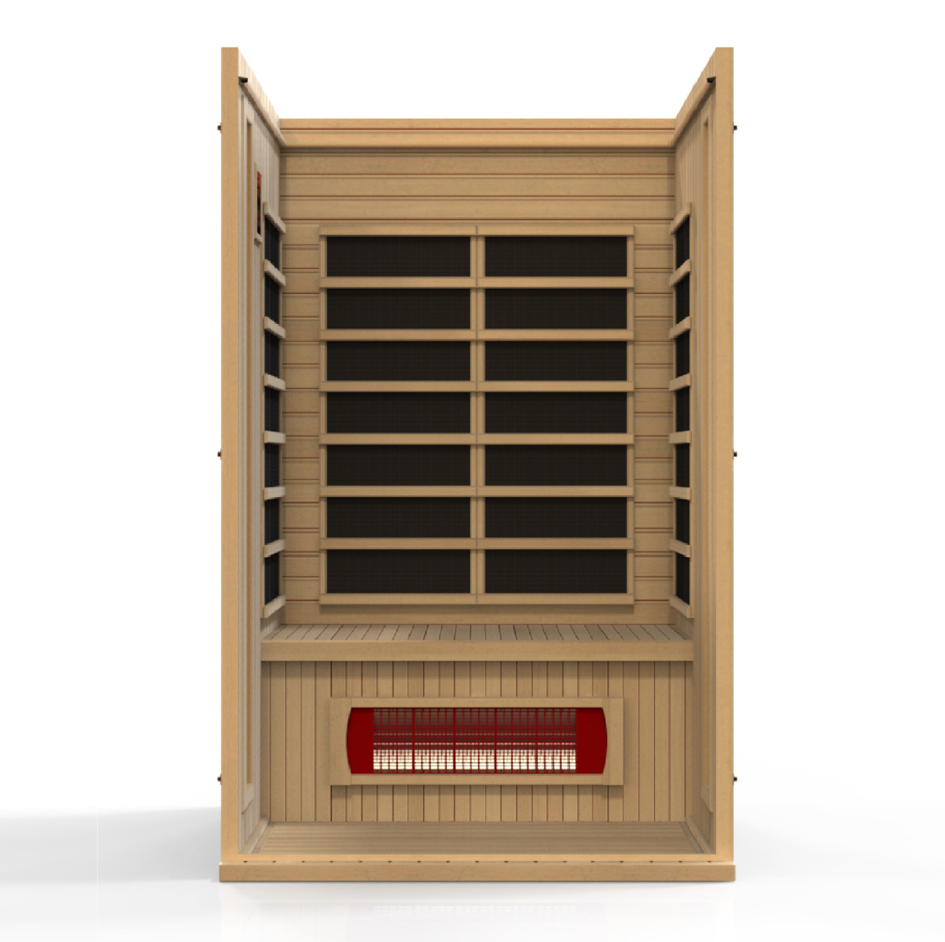 Maxxus 2-Person "Serenity" Dual Tech Low EMF FAR Infrared Sauna Canadian Hemlock MX-LS2-01