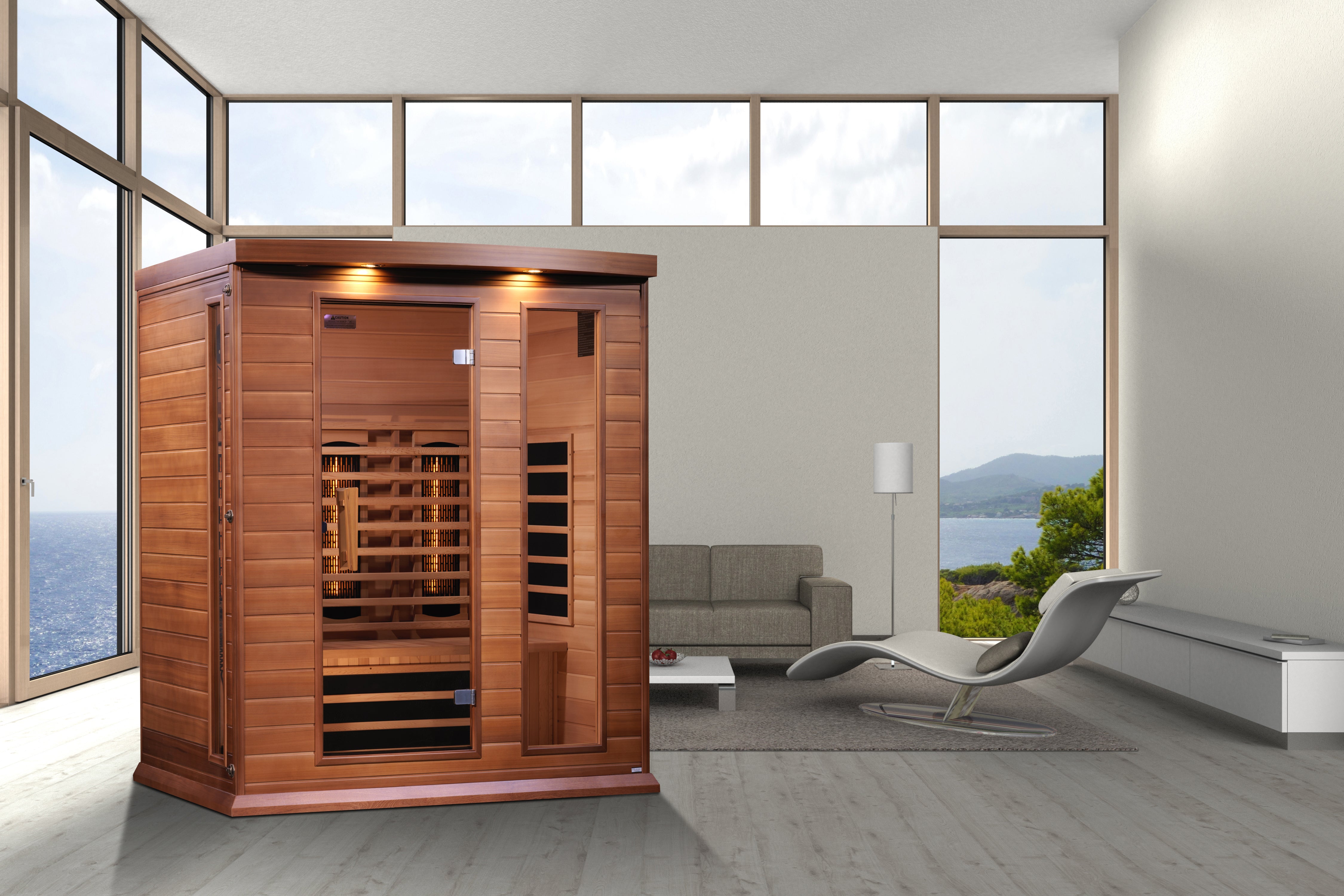 Maxxus 3-Person Full Spectrum Infrared Sauna - Canadian Red Cedar MX-M306-01-FS CED