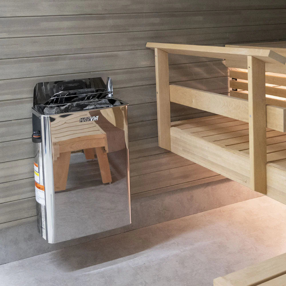 Harvia The Wall Series, 6kW, Stainless Steel Sauna Heater, 240V 1PH HSWS6U1B