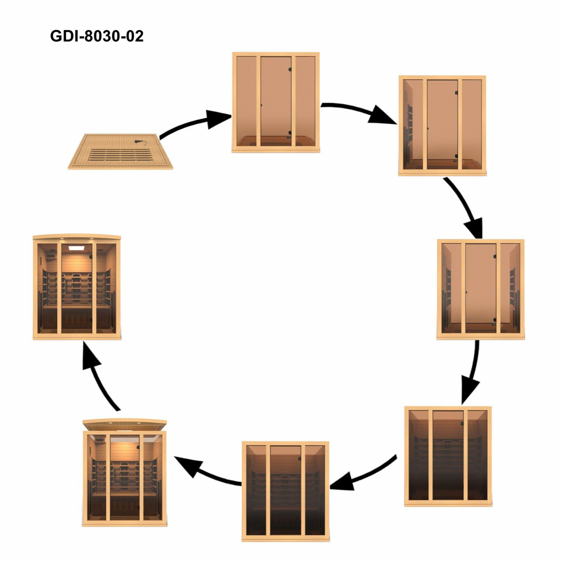 Golden Designs 3-Person 2025 Reserve Edition GDI-8030-03 Full Spectrum with Himalayan Salt Bar