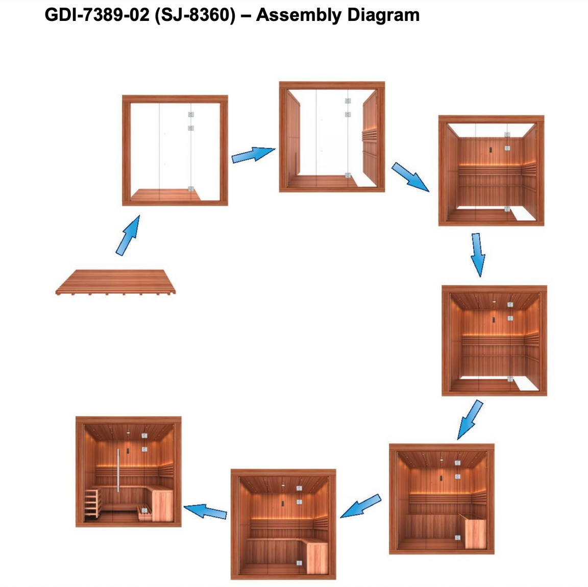 Golden Designs 2025 Copenhagen Edition 3 Person Traditional Sauna GDI-7389-02