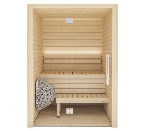 Auroom Sauna 59 x 59 - Up to 2 people / Aspen Auroom Cala Glass Cabin Sauna Kit