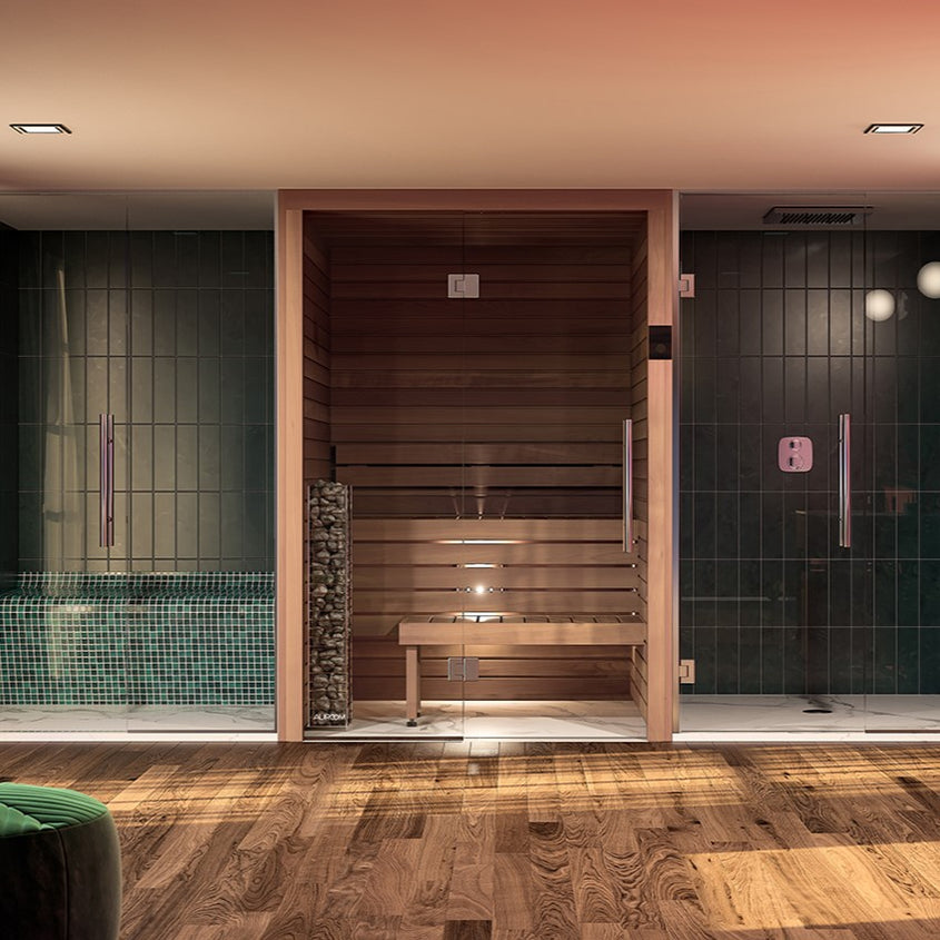 Auroom Sauna Auroom Cala Glass Cabin Sauna Kit