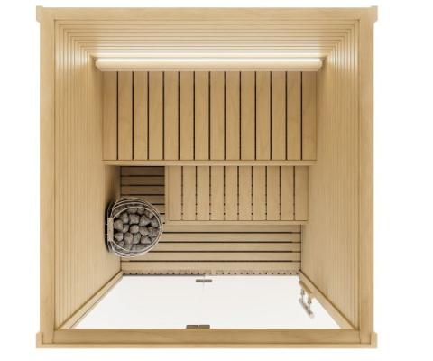 Auroom Sauna Auroom Cala Glass Cabin Sauna Kit