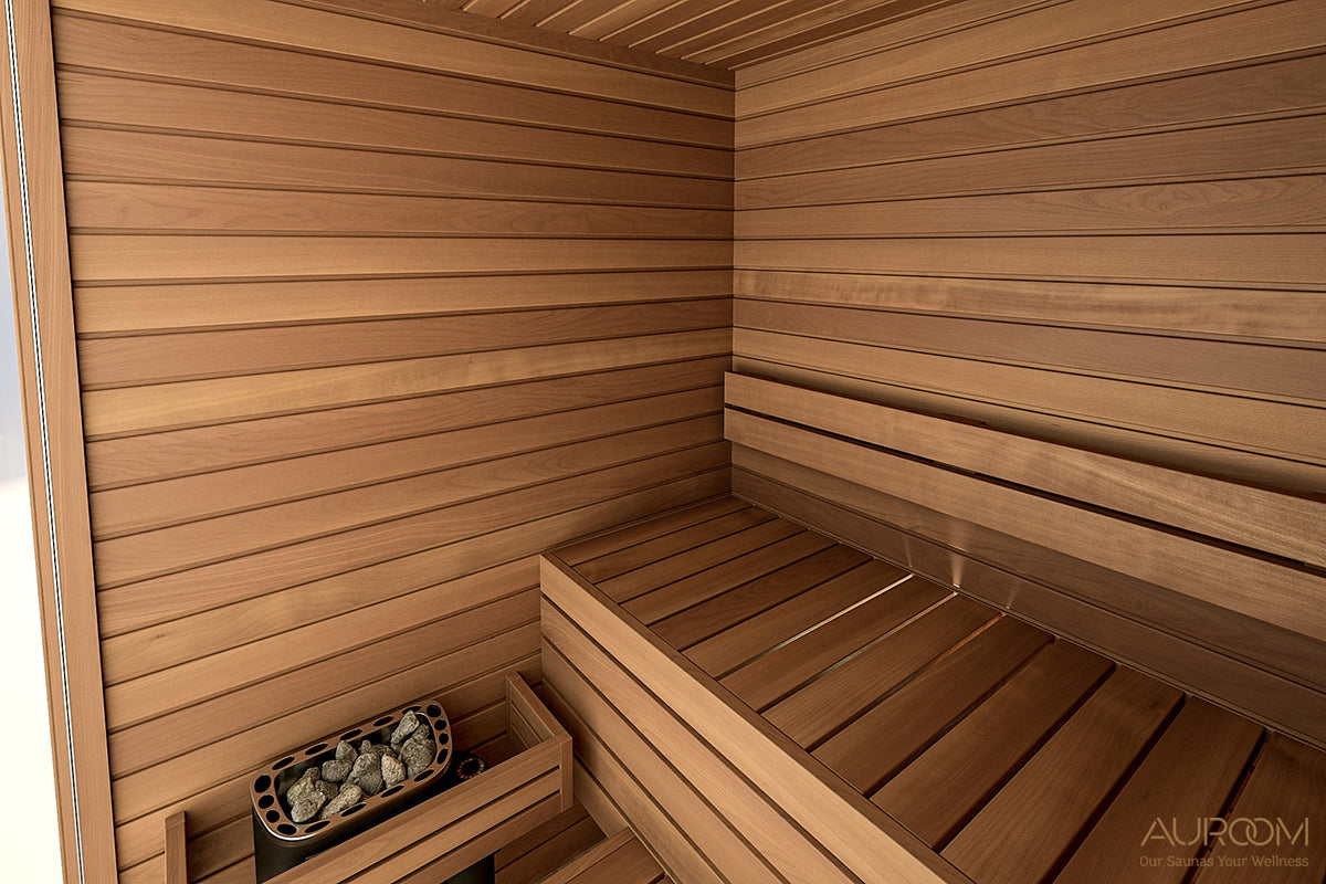 Auroom Sauna Auroom Cala Glass Cabin Sauna Kit
