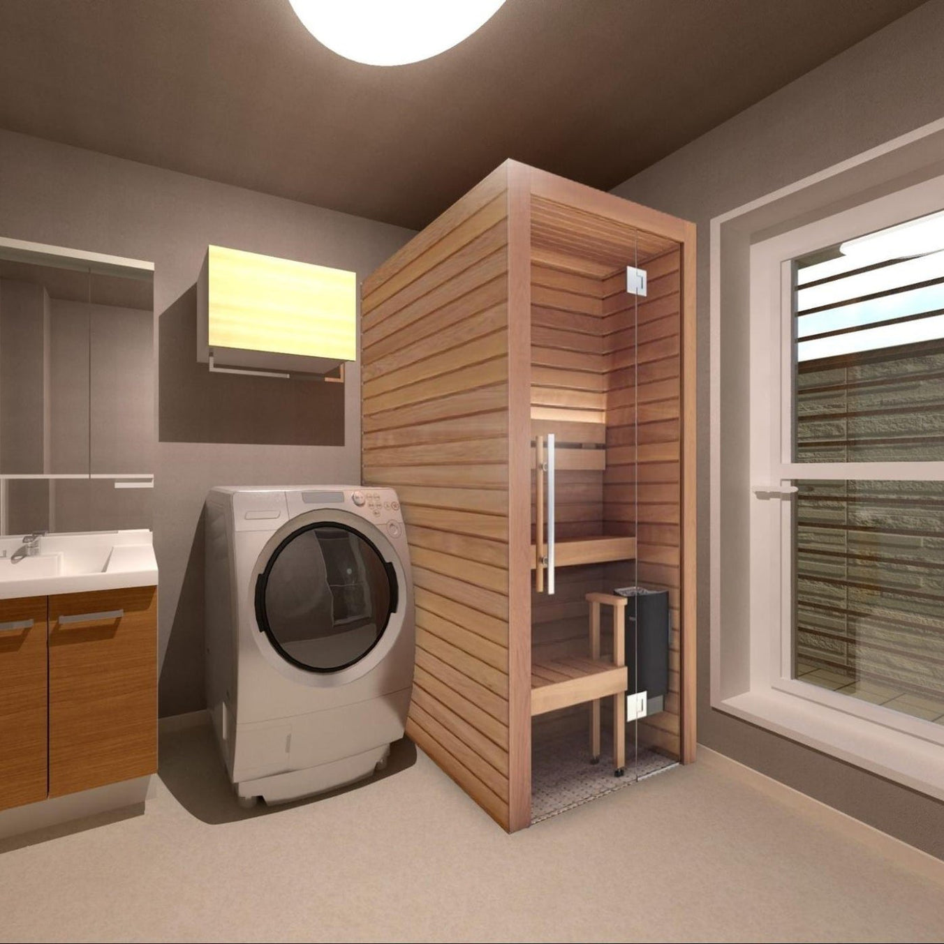 Auroom Sauna Auroom Cala Glass Mini Sauna Kit