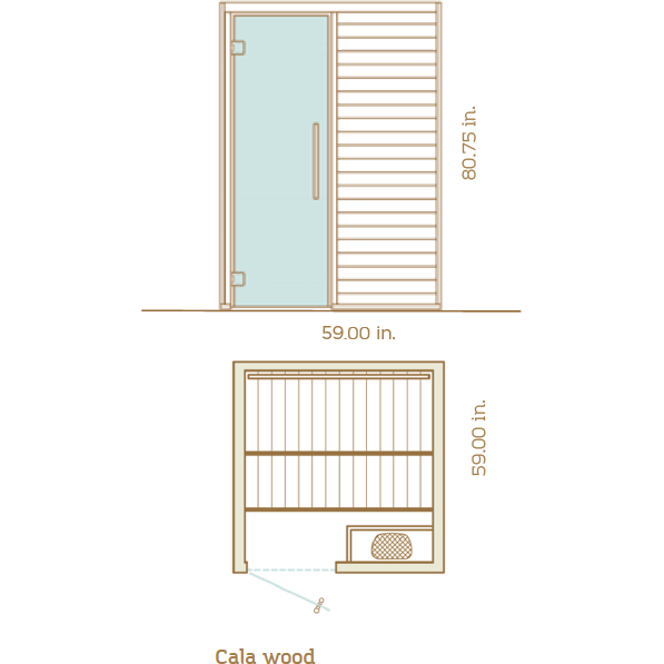 Auroom Sauna Auroom Cala Wood Cabin Sauna Kit