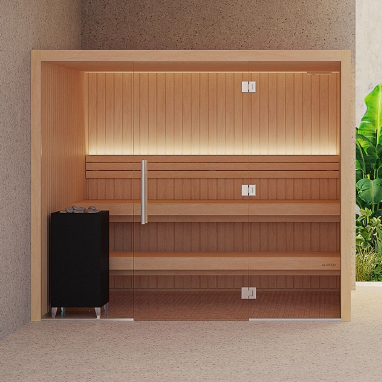 Auroom Sauna Auroom Emma Glass Cabin Sauna Kit