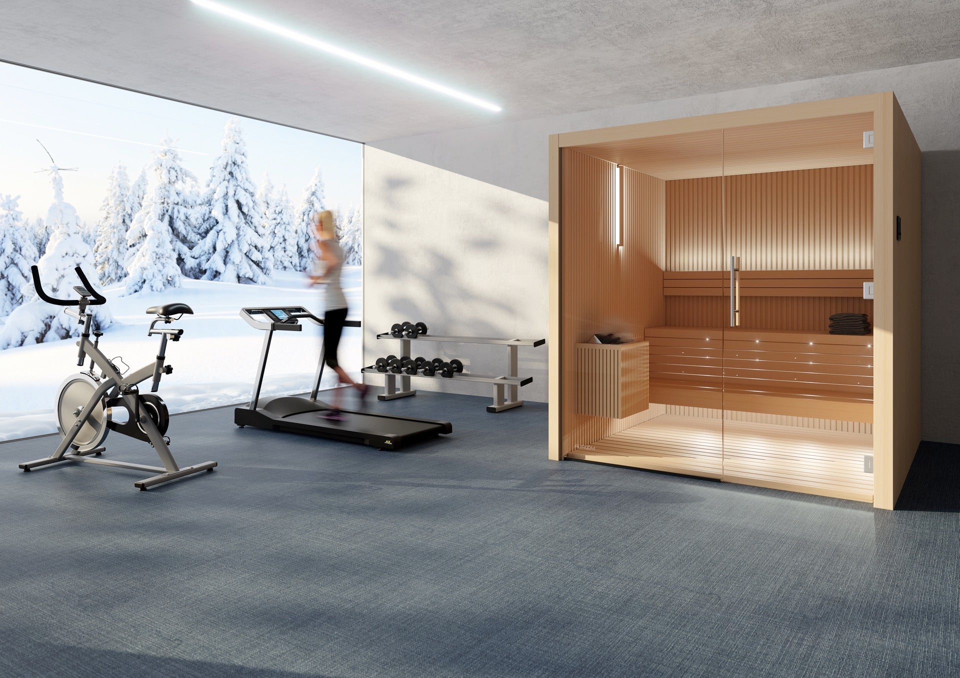 Auroom Sauna Auroom Libera Glass Cabin Sauna Kit