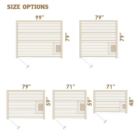 Auroom Sauna Auroom Libera Wood Cabin Sauna Kit