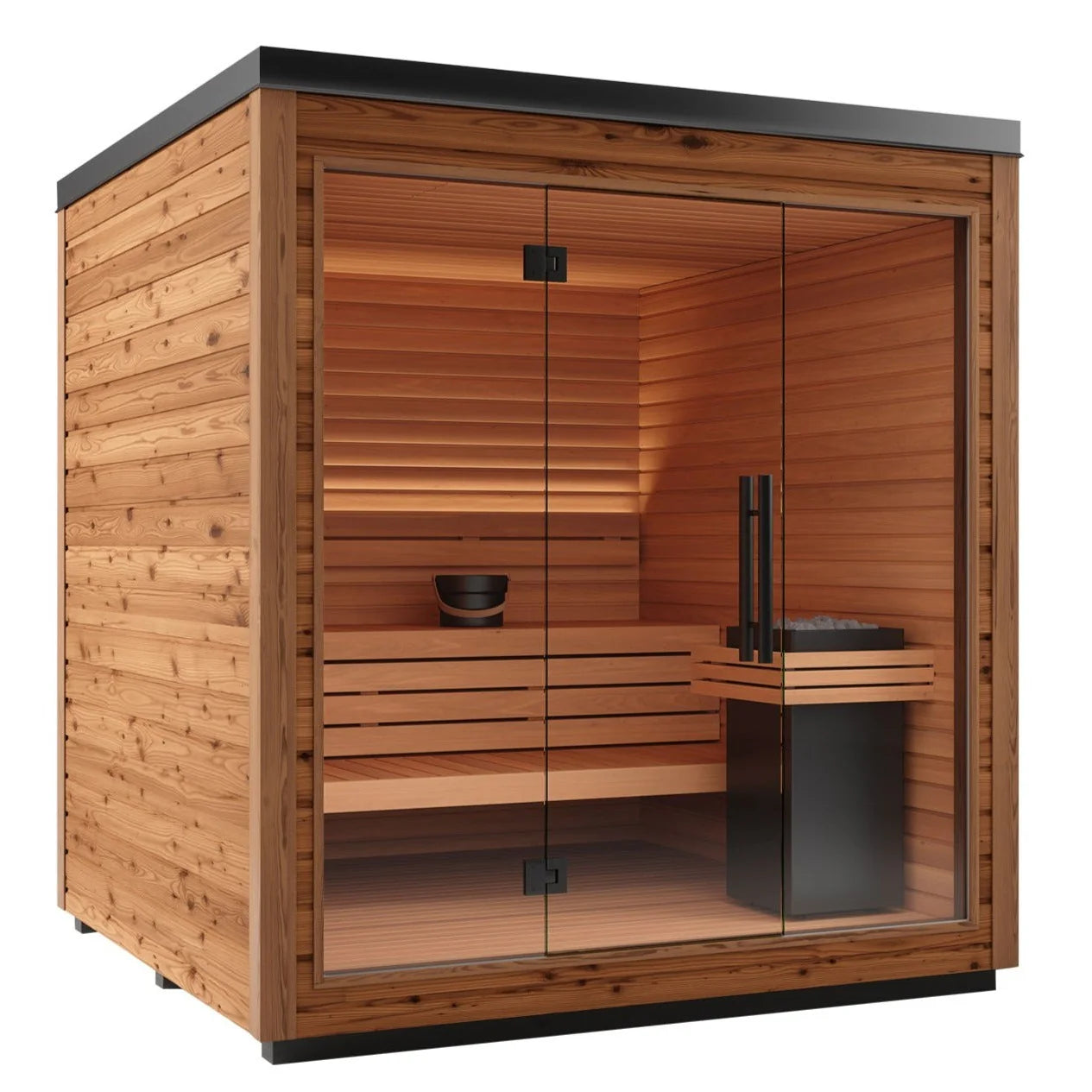Auroom Sauna Natural Wood Auroom Mira L Outdoor Cabin Sauna Kit
