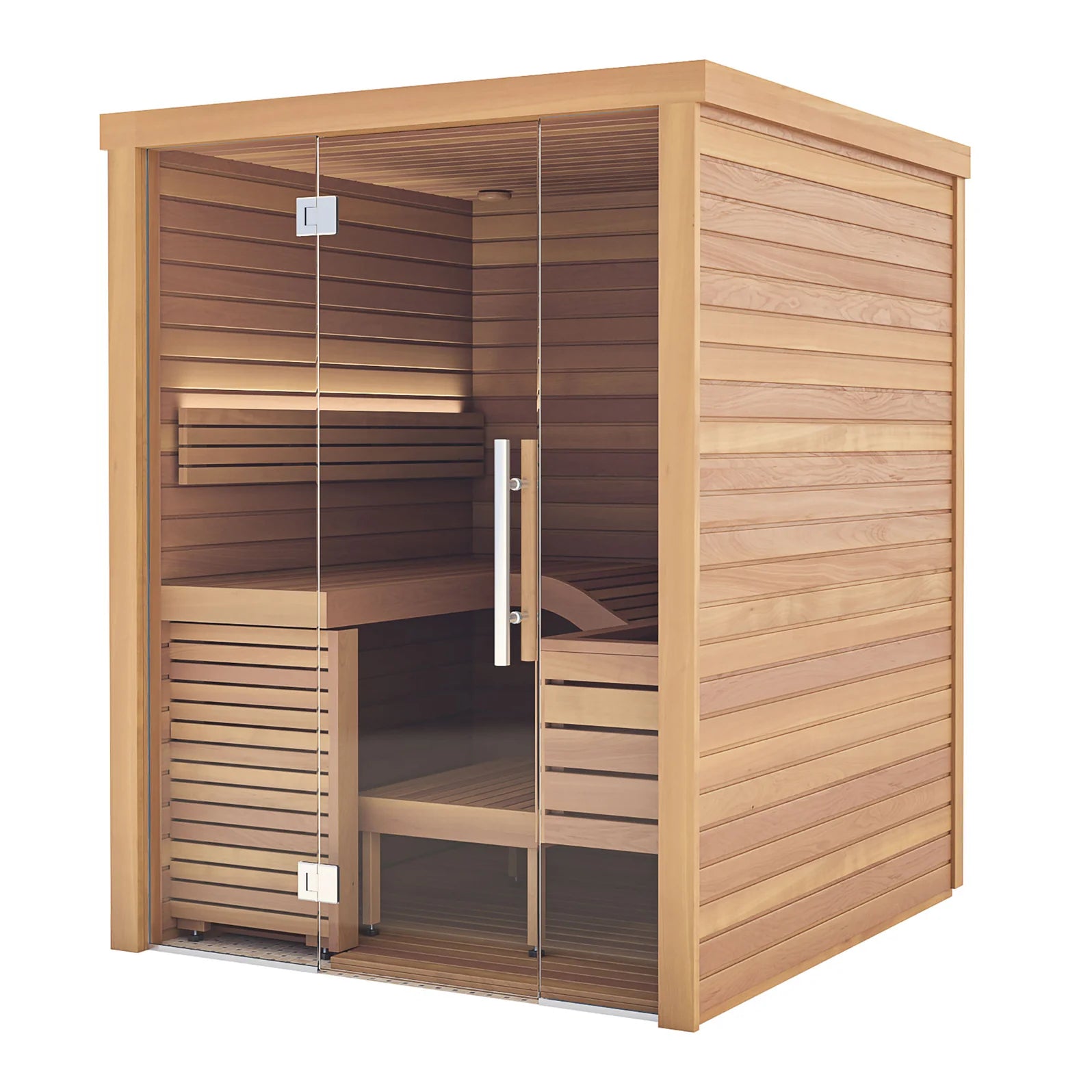 Auroom Sauna Thermo-Aspen Auroom Baia Glass Indoor Sauna Kit