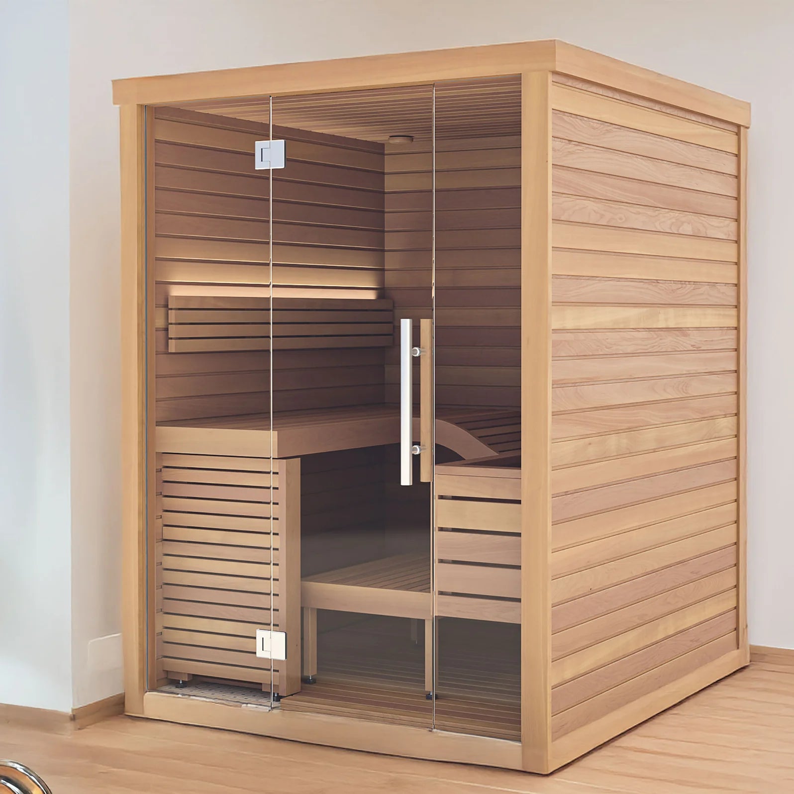 Auroom Sauna Thermo-Aspen Auroom Baia Glass Indoor Sauna Kit