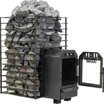 Cozy Heat Sauna Stove Cozy Heat Quattro Thru-Wall Sauna Stove Wood Burning Sauna Stove