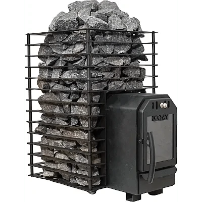 Cozy Heat Sauna Stove Cozy Heat Quattro Thru-Wall Sauna Stove Wood Burning Sauna Stove