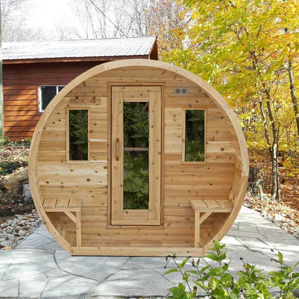 Dundalk LeisureCraft Sauna Dundalk CT Elation 4 Person Barrel Sauna CTC2424E