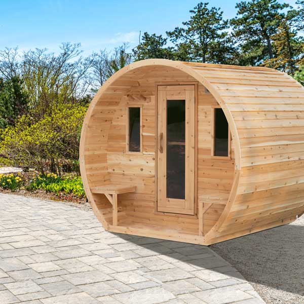 Dundalk LeisureCraft Sauna Dundalk CT Elation 4 Person Barrel Sauna CTC2424E