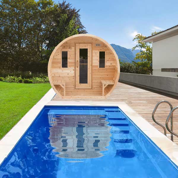 Dundalk LeisureCraft Sauna Dundalk CT Elation 4 Person Barrel Sauna CTC2424E