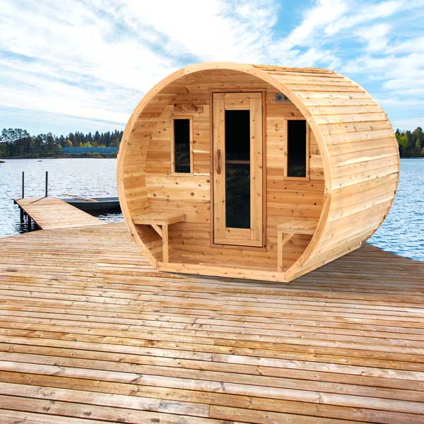 Dundalk LeisureCraft Sauna Dundalk CT Elation 4 Person Barrel Sauna CTC2424E