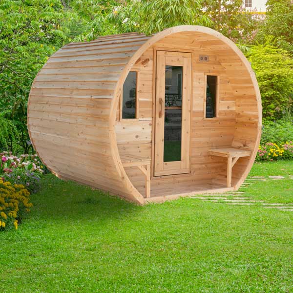 Dundalk LeisureCraft Sauna Dundalk CT Elation 4 Person Barrel Sauna CTC2424E