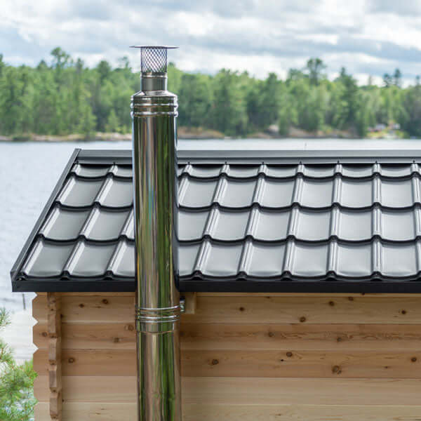 Dundalk LeisureCraft Sauna Dundalk CT Georgian 6 Person Outdoor Sauna with Porch CTC88PW