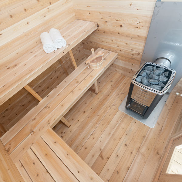 Dundalk LeisureCraft Sauna Dundalk CT Georgian 6 Person Outdoor Sauna with Porch CTC88PW