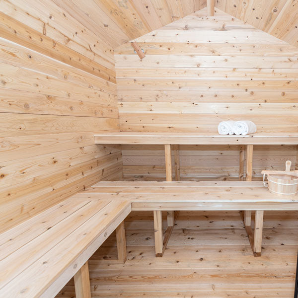 Dundalk LeisureCraft Sauna Dundalk CT Georgian 6 Person Outdoor Sauna with Porch CTC88PW