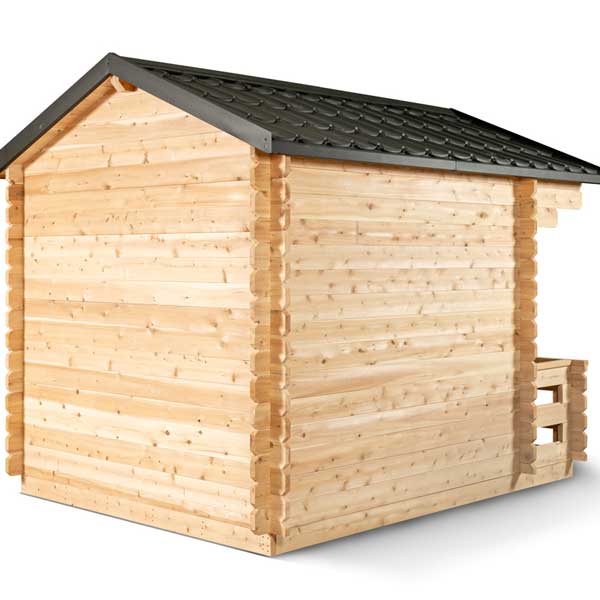 Dundalk LeisureCraft Sauna Dundalk CT Georgian 6 Person Outdoor Sauna with Porch CTC88PW