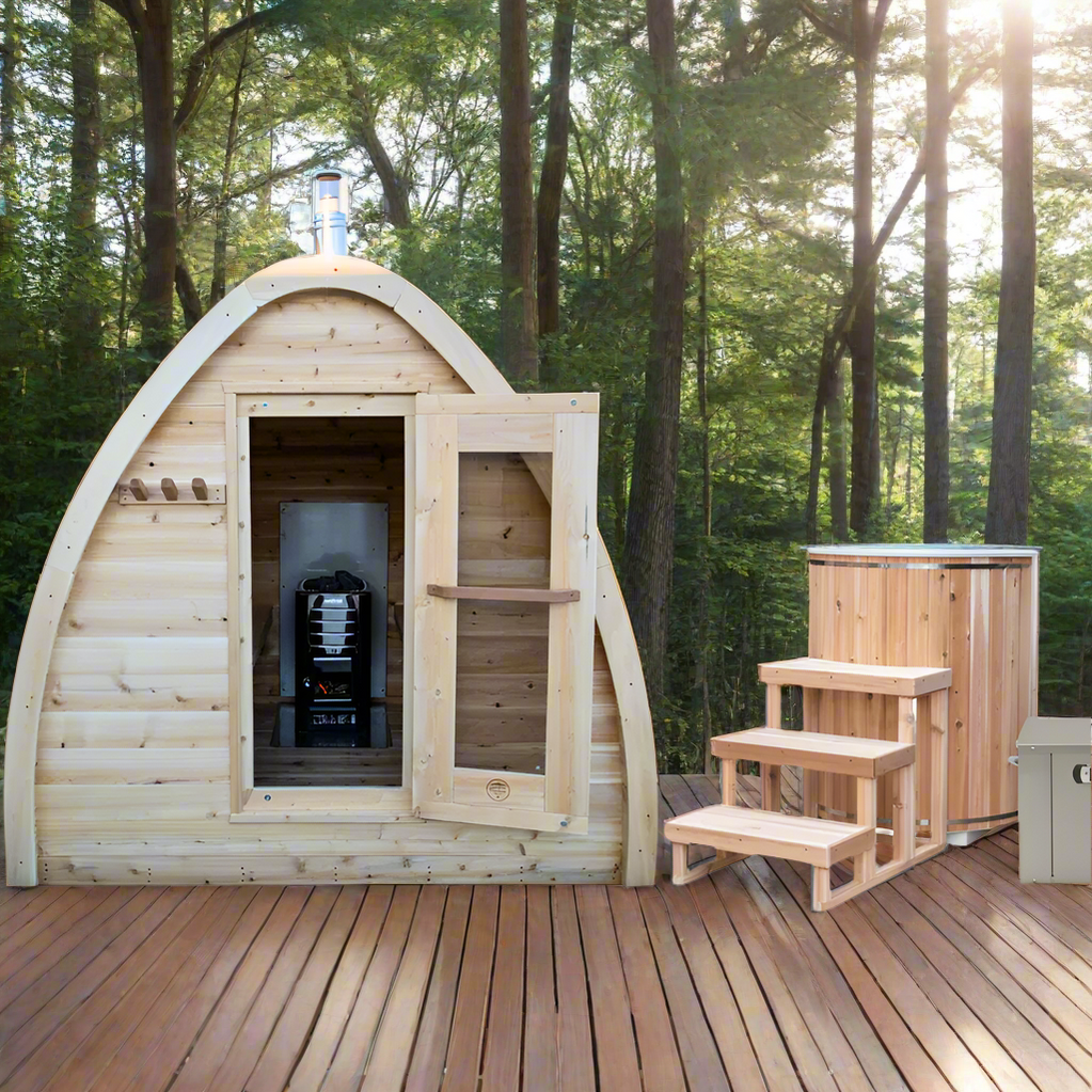 Dundalk LeisureCraft Sauna Dundalk CT Mini POD 4 Person Outdoor Sauna CTC77MW