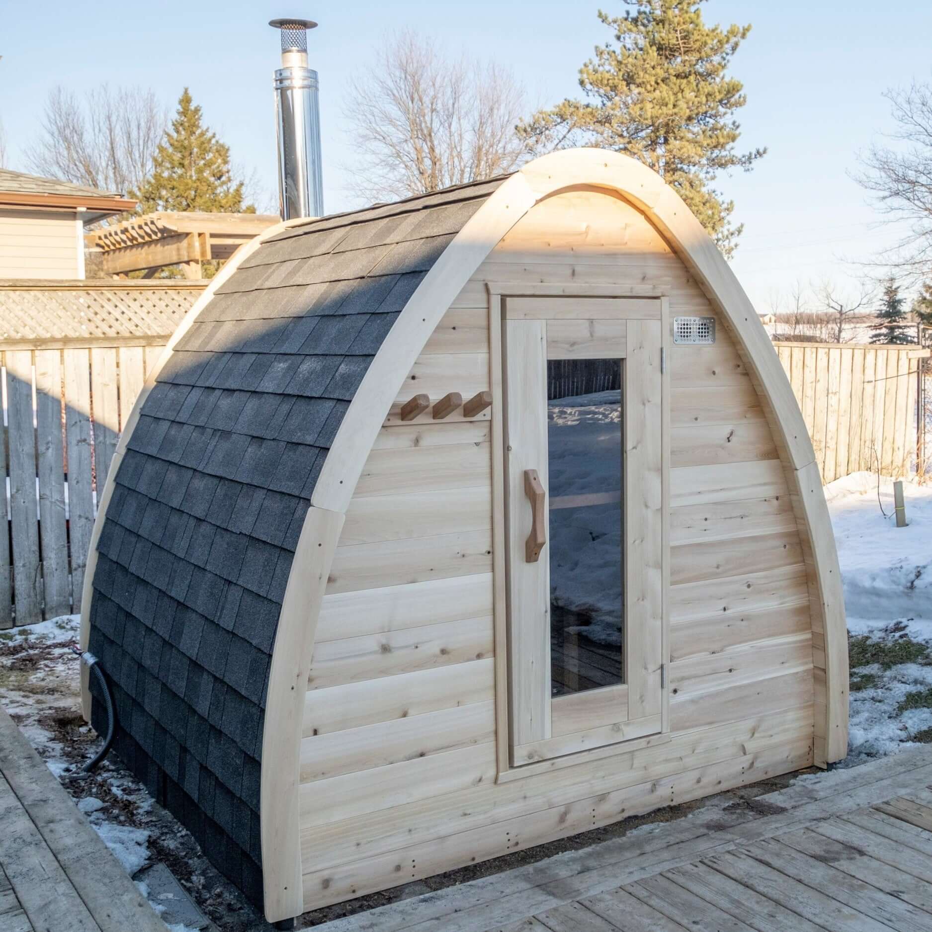Dundalk LeisureCraft Sauna Dundalk CT Mini POD 4 Person Outdoor Sauna CTC77MW