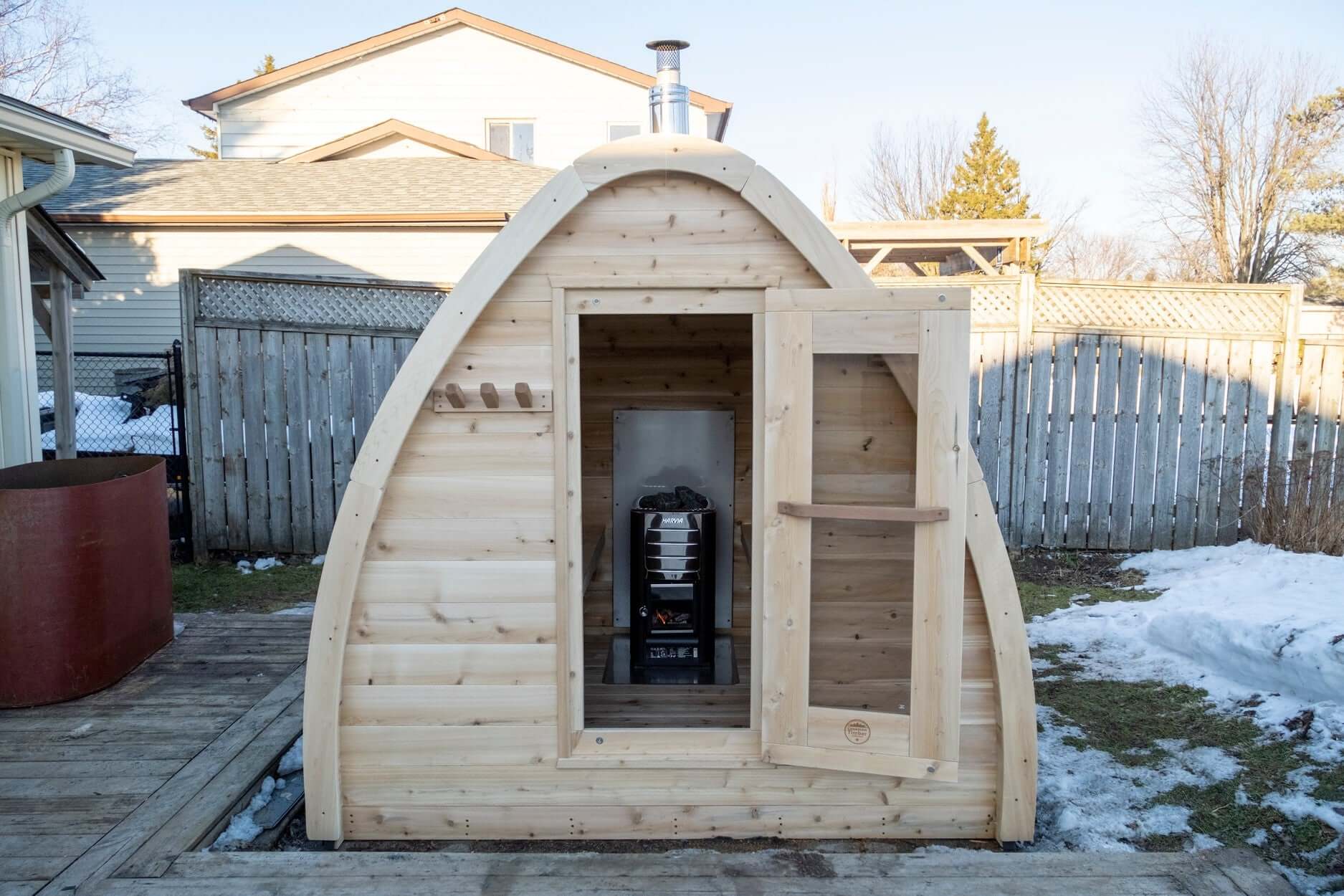 Dundalk LeisureCraft Sauna Dundalk CT Mini POD 4 Person Outdoor Sauna CTC77MW