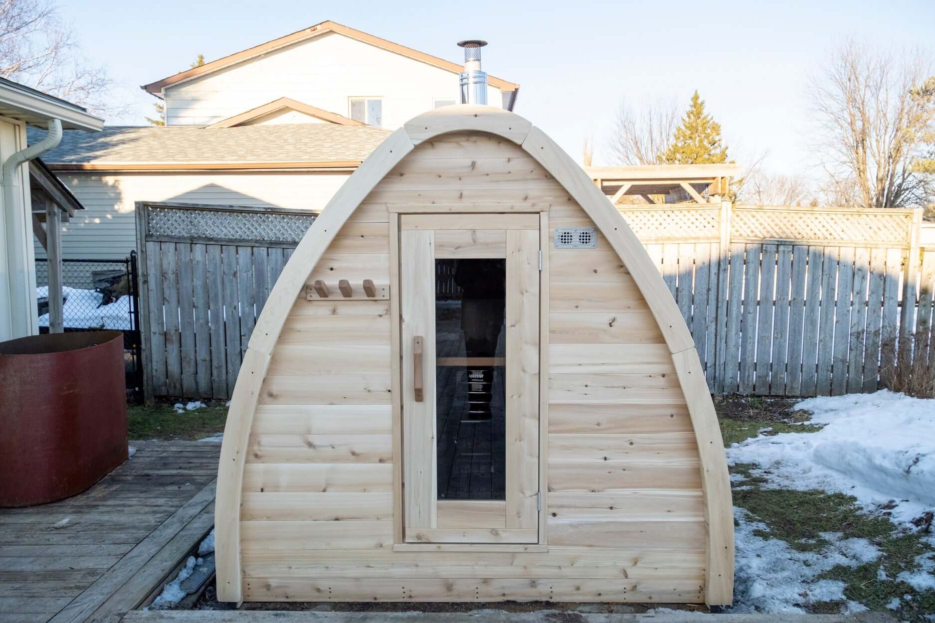 Dundalk LeisureCraft Sauna Dundalk CT Mini POD 4 Person Outdoor Sauna CTC77MW