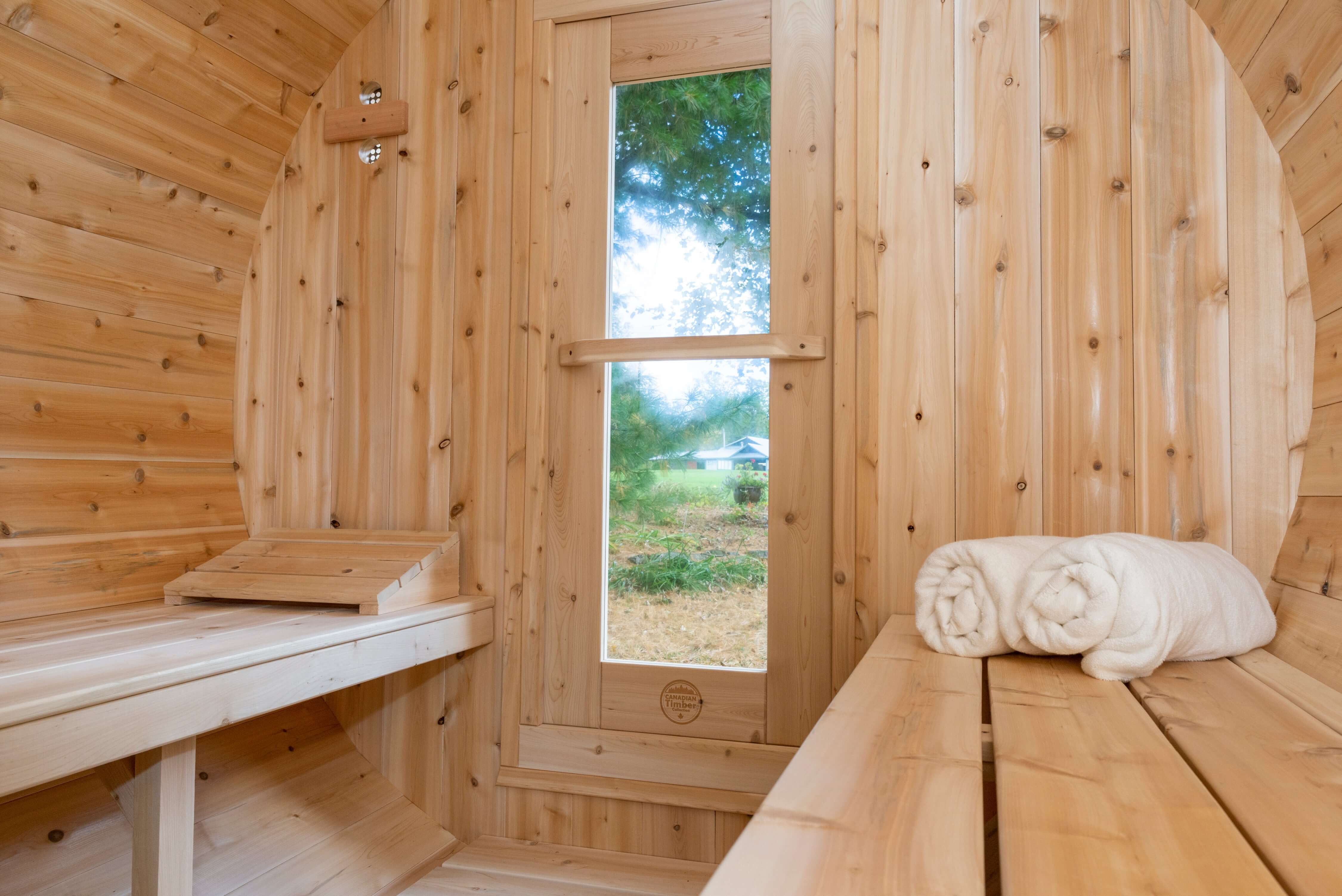 Dundalk LeisureCraft Sauna Dundalk CT Serenity 6 Person Barrel Sauna CTC2245W