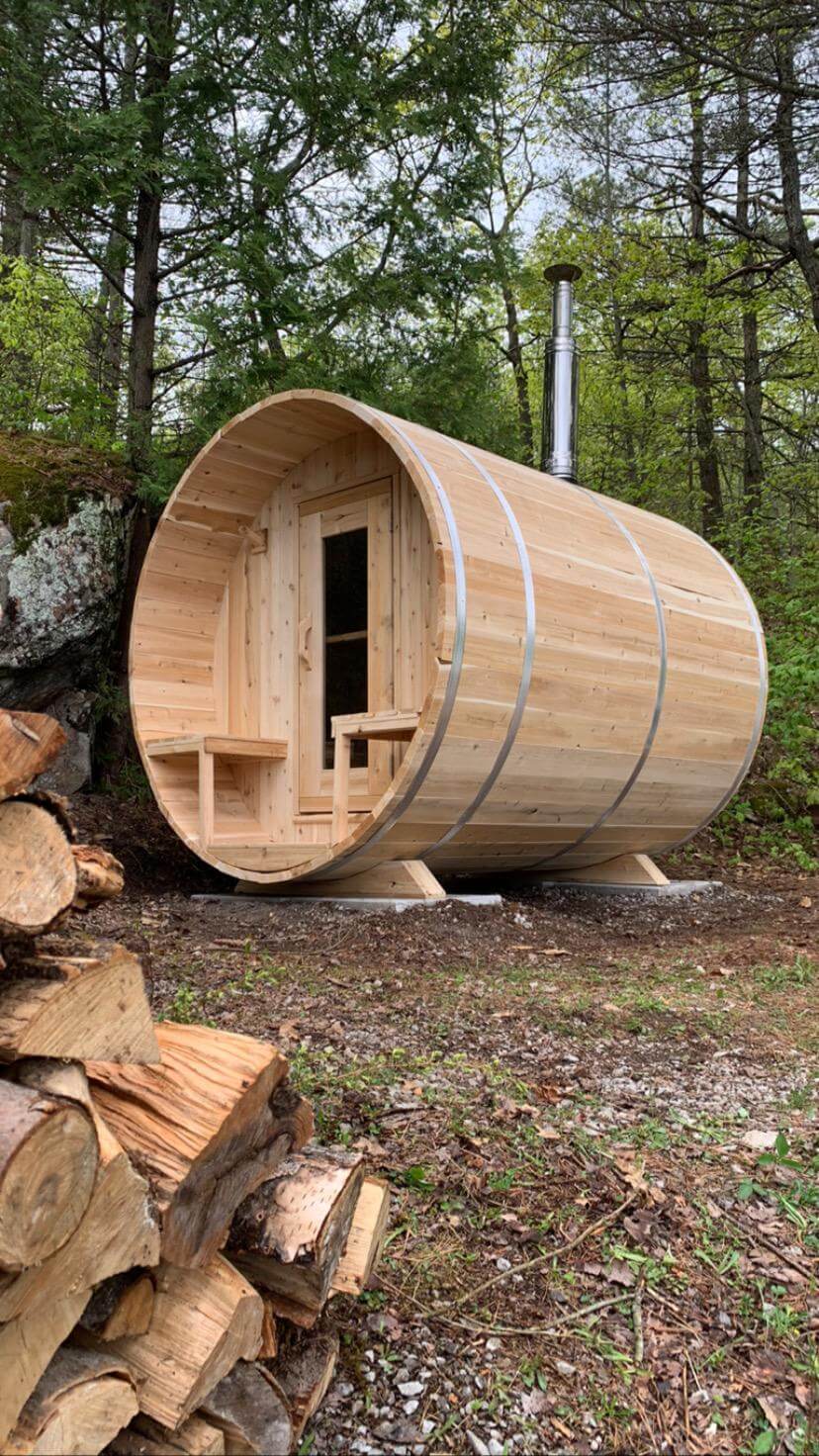 Dundalk LeisureCraft Sauna Dundalk CT Serenity 6 Person Barrel Sauna CTC2245W