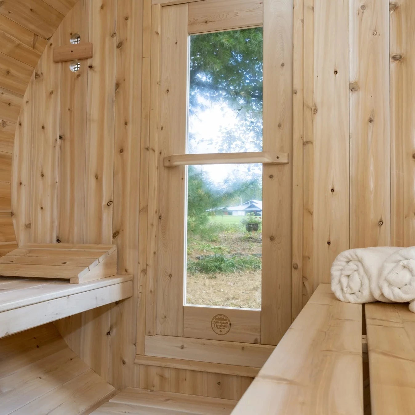 Dundalk LeisureCraft Sauna Dundalk CT Serenity MP 6 Person Barrel Sauna CTC2245MP