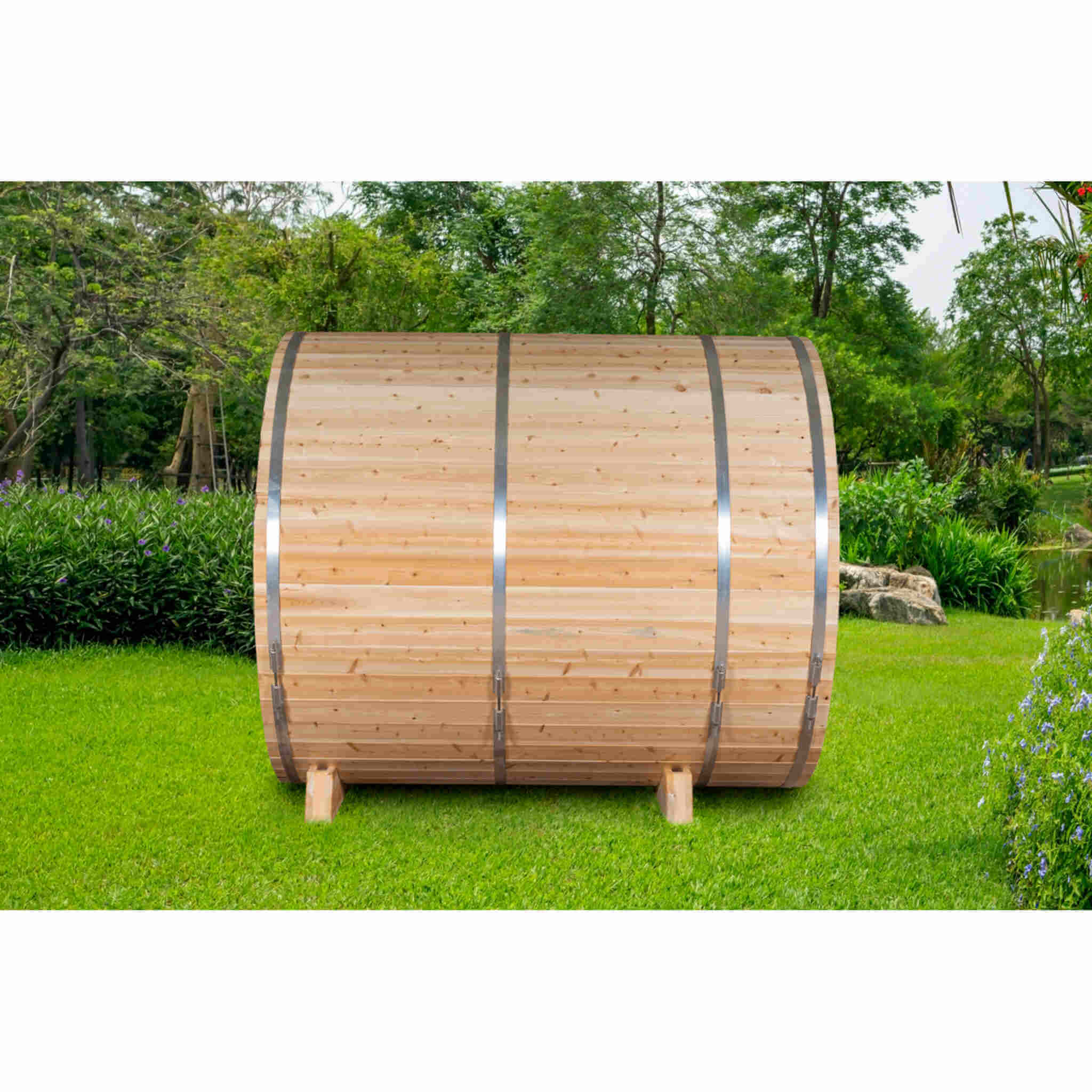 Dundalk LeisureCraft Sauna Dundalk CT Serenity MP 6 Person Barrel Sauna CTC2245MP