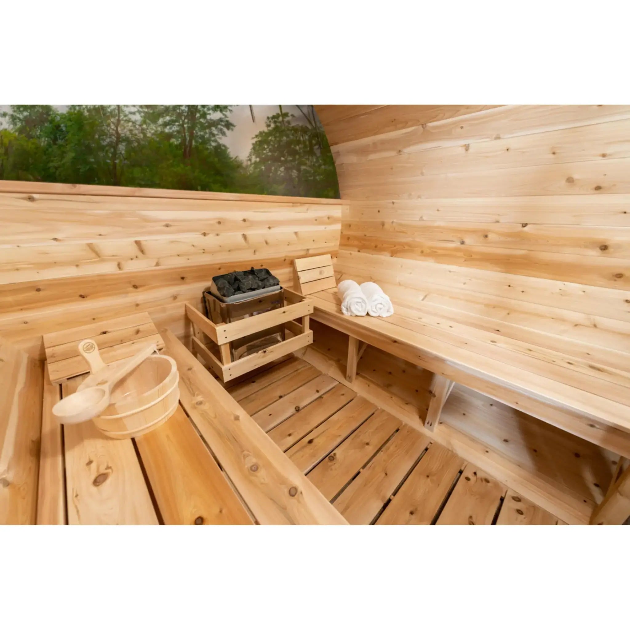 Dundalk LeisureCraft Sauna Dundalk CT Serenity MP 6 Person Barrel Sauna CTC2245MP