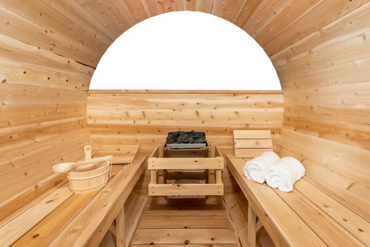 Dundalk LeisureCraft Sauna Dundalk CT Serenity MP 6 Person Barrel Sauna CTC2245MP