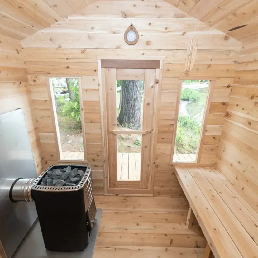 Dundalk LeisureCraft Sauna Dundalk CT Serenity MP 6 Person Barrel Sauna CTC2245MP