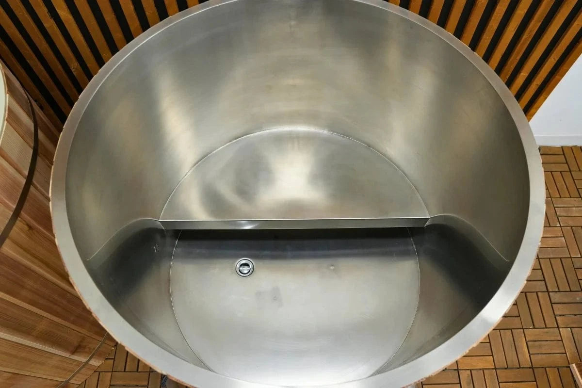 Dynamic Cold Therapy Cold plunge Dynamic Cold Therapy Stainless Steel Plunge Tub with Pacific Cedar