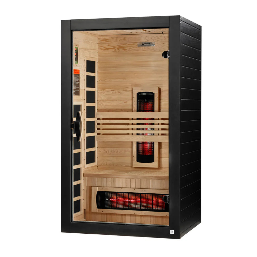 Dynamic Saunas Dynamic Santorini 1-2 Person Full Spectrum Near Zero EMF FAR Infrared Sauna DYN-6009-03 FS