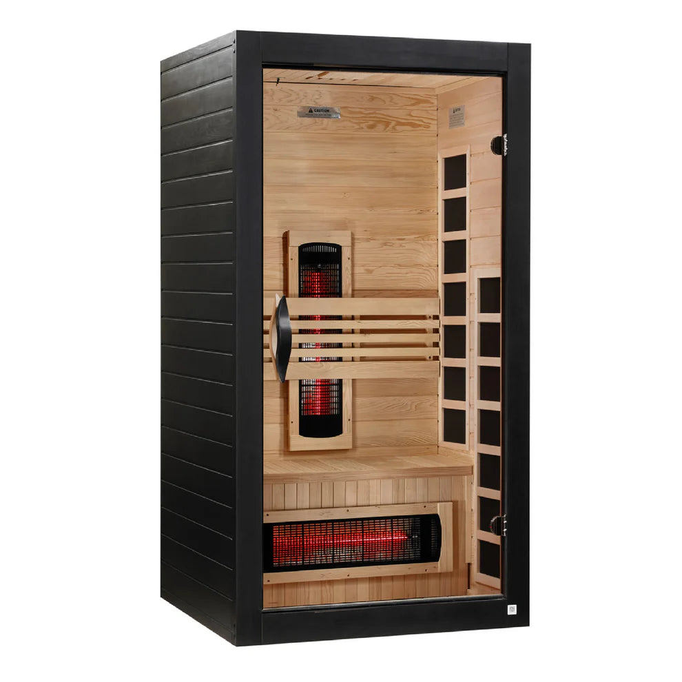 Dynamic Saunas Dynamic Santorini 1-2 Person Full Spectrum Near Zero EMF FAR Infrared Sauna DYN-6009-03 FS
