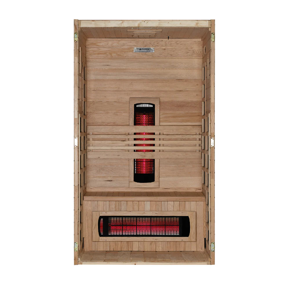 Dynamic Saunas Dynamic Santorini 1-2 Person Full Spectrum Near Zero EMF FAR Infrared Sauna DYN-6009-03 FS