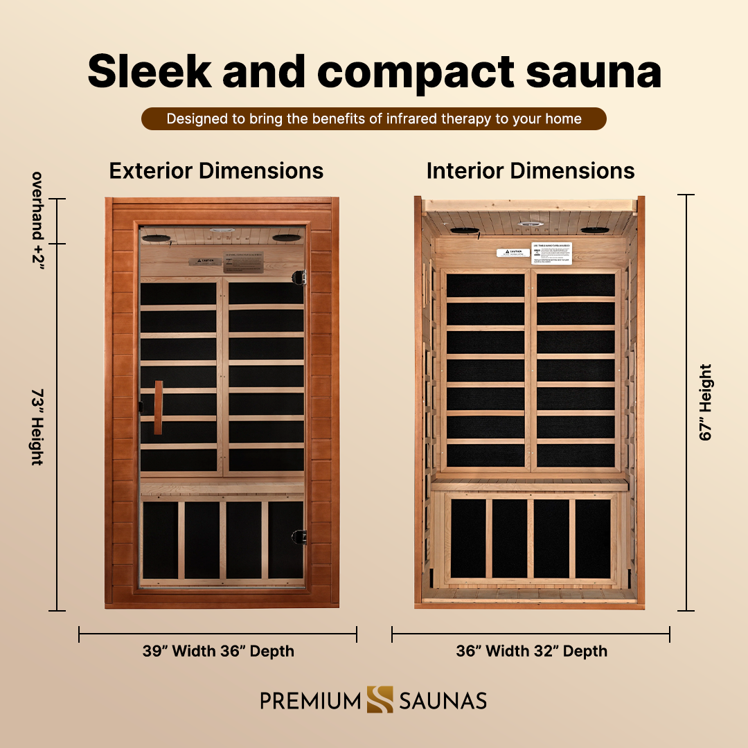 Dynamic Saunas Sauna Dynamic "Avila" 1-2-person Low EMF FAR Infrared Sauna DYN-6103-01