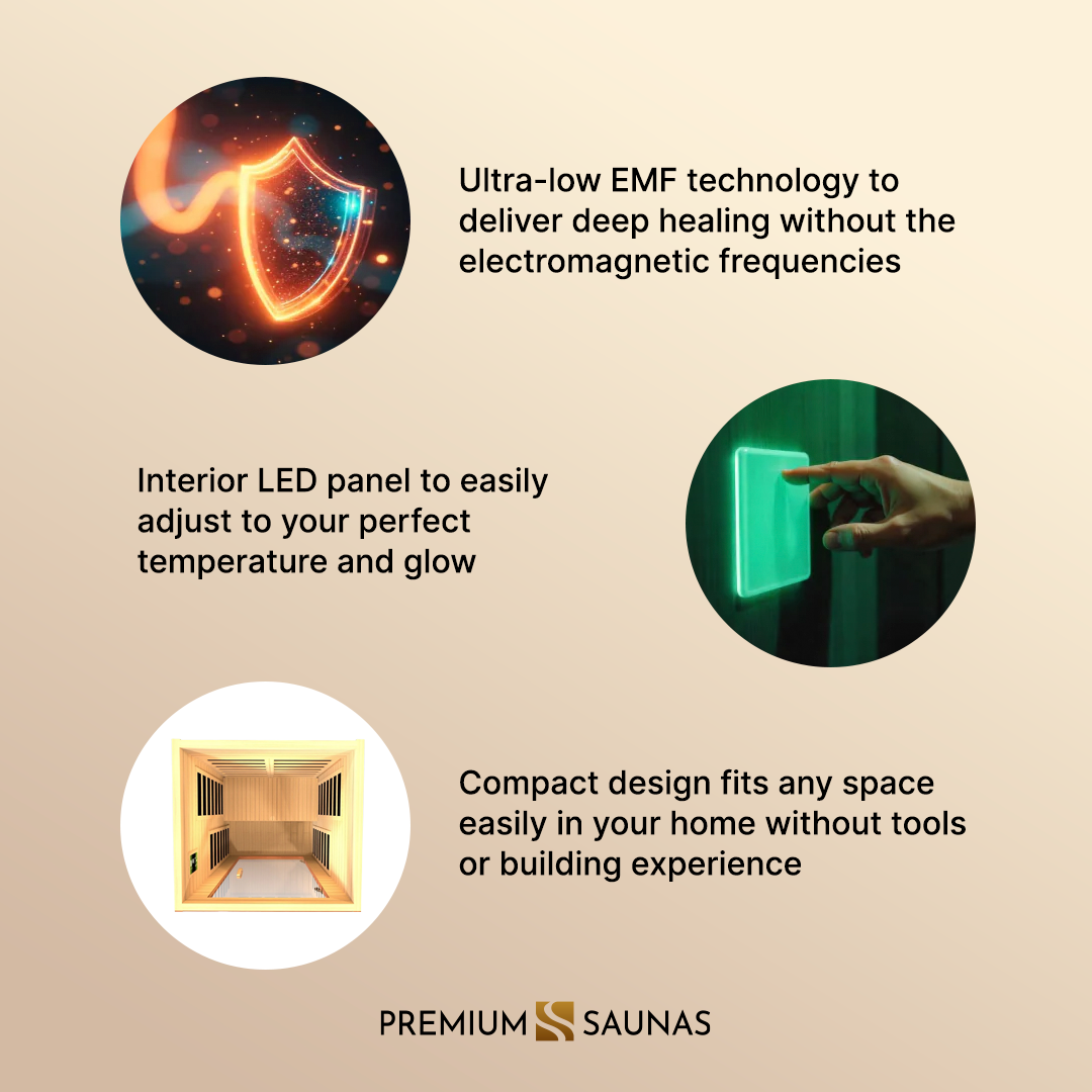 Dynamic Saunas Sauna Dynamic "Avila" 1-2-person Low EMF FAR Infrared Sauna DYN-6103-01