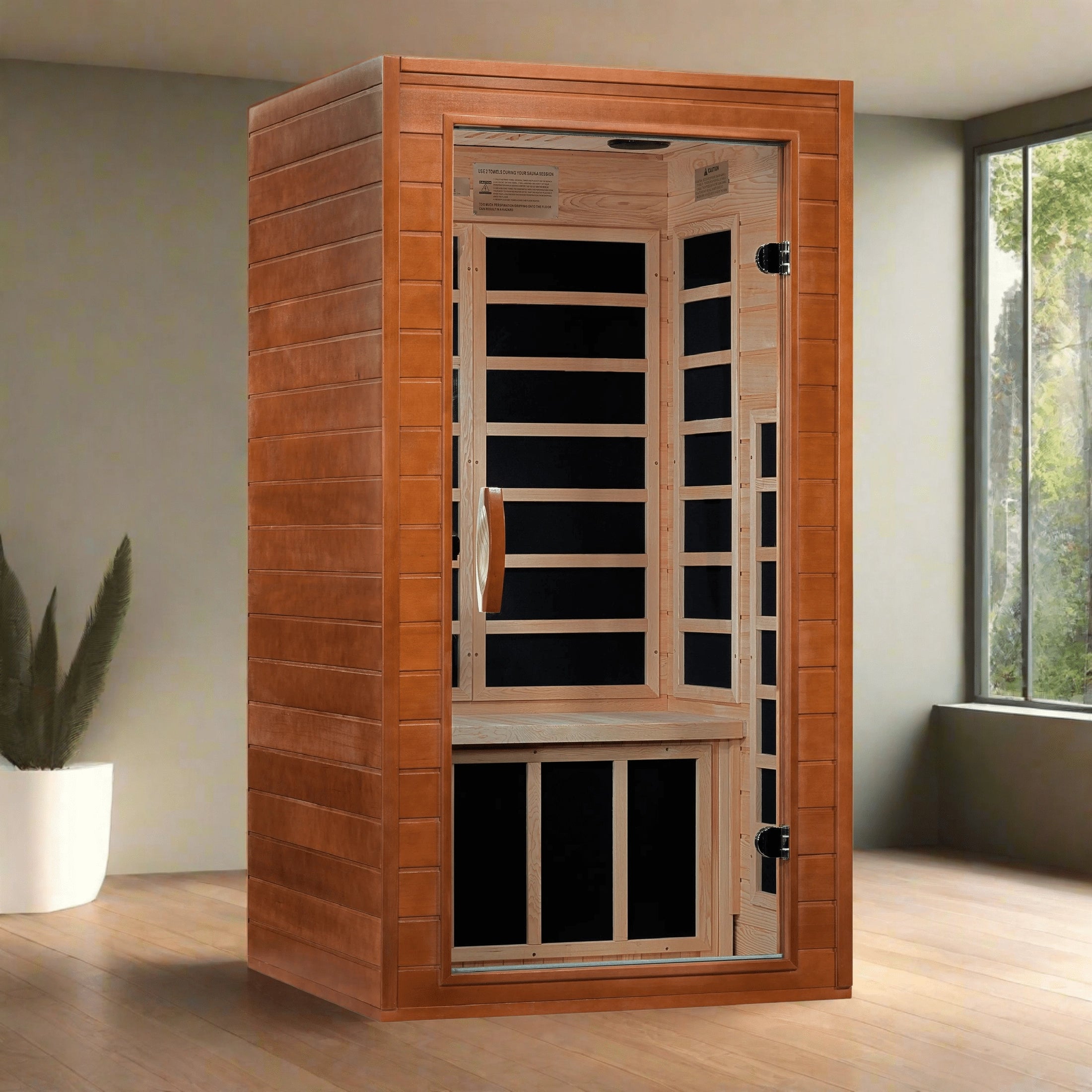 Dynamic Saunas Sauna Dynamic "Avila" 1-2-person Low EMF FAR Infrared Sauna DYN-6103-01