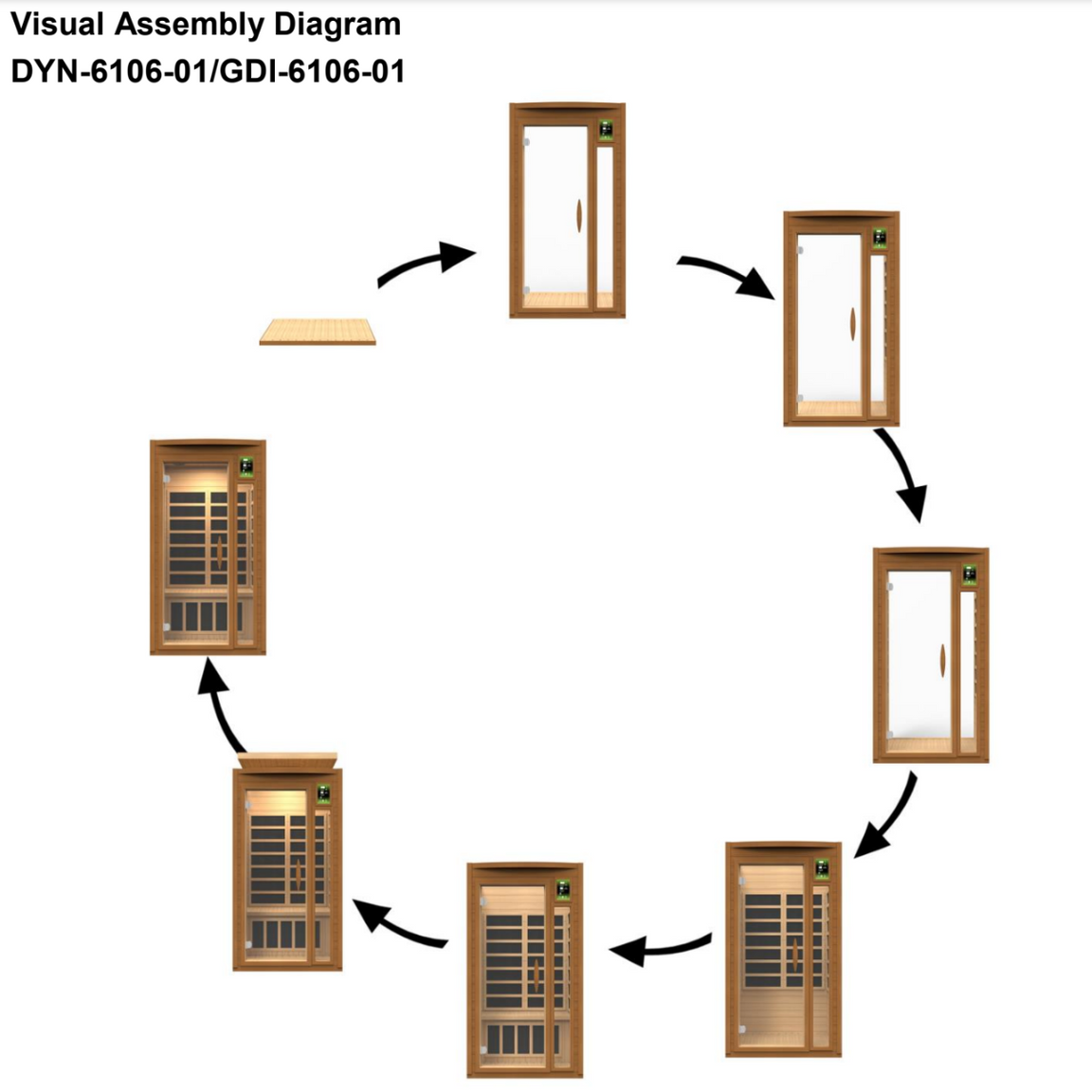 Dynamic Saunas Sauna Dynamic "Barcelona" 1-2-person Low EMF FAR Infrared Sauna DYN-6106-01