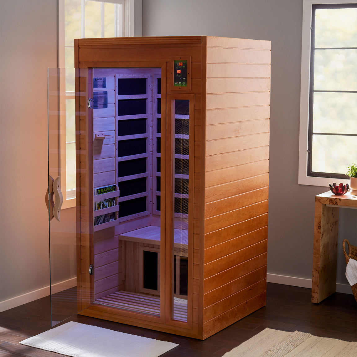 Dynamic Saunas Sauna Dynamic Barcelona Elite 1-2-person Ultra Low EMF FAR Infrared Sauna - DYN-6106-01 Elite